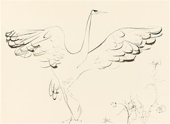 JULIET KEPES (1919 - 1979, BRITISH/AMERICAN) Untitled (Crane with Flowers) and Conjured Up Things.